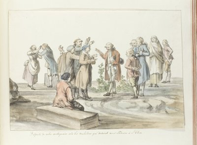 Vyjednávání mezi průvodcem turistické skupiny a řidiči mul, se kterými jedou na Etnu Dispute de notre antiquaire avec les muletiers qui devaient nous conduire à L