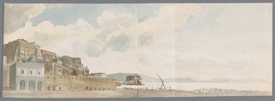 Uitzicht vanaf balkon van de Herberg in Napels se setkal s onderem anderem Castel dell