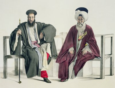 Řecký kněz a Turek, vyrytý bratry Thierry, 1825 od Louis Dupré