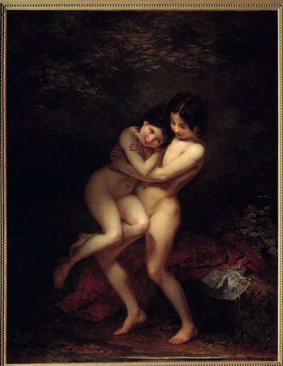 Obraz Bathers od Louise Edouarda Rioulta (1790-1855) 1831 Amiens, Musee de Picardie od Louis Edouard Rioult