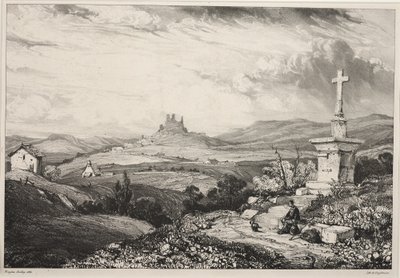 Hrad Larderole, Auvergne od Louis Eugene Gabriel Isabey