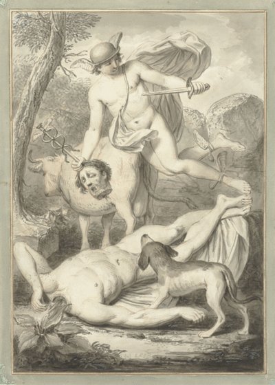 Merkur s hlavou Argus od Louis Fabritius Dubourg