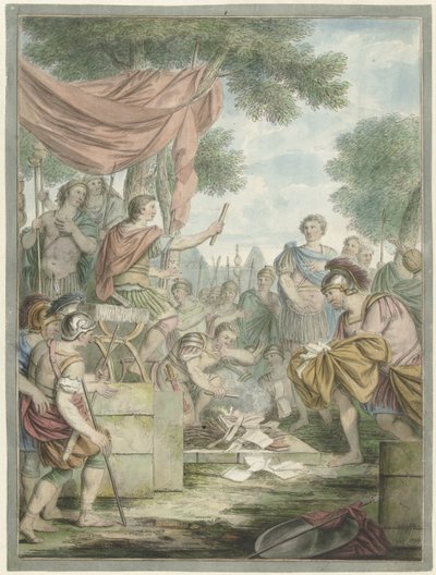 Pompeius pálí Sertoriovy dopisy od Louis Fabritius Dubourg