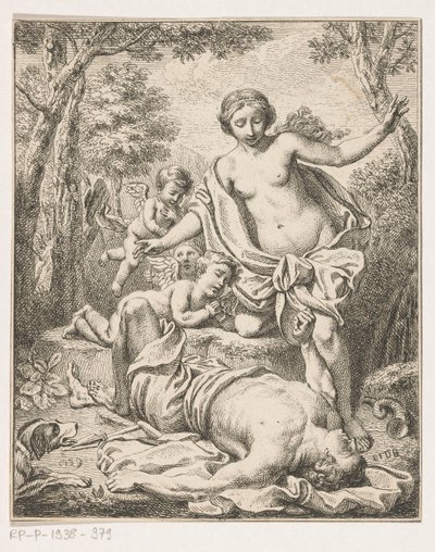 Venuše a Adonis od Louis Fabritius Dubourg