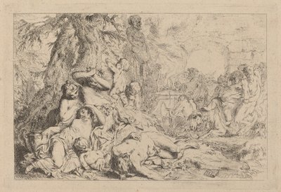 Pochod Silenus od Louis Felix de la Rue