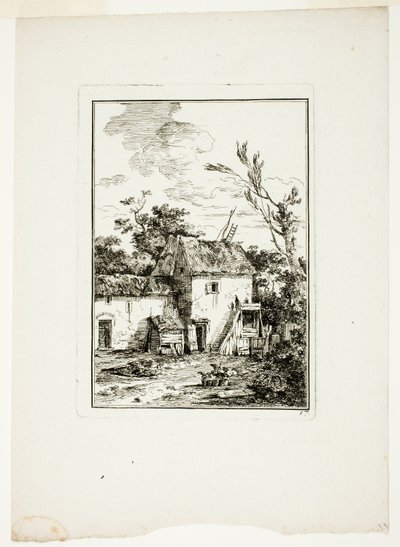 Vertikální krajina od Louis Gabriel Moreau