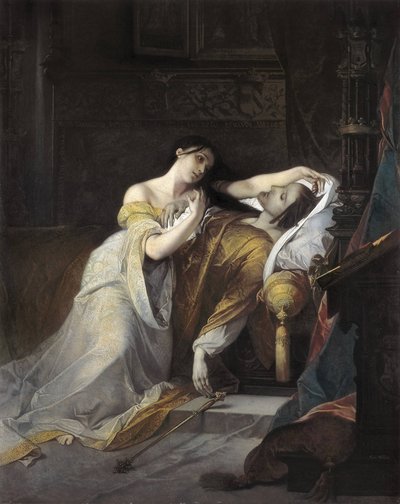 Johanka I. Kastilská nazývaná Johankou Šílená (Juana la loca) manželkou Filipa Habsburského od Louis Galue