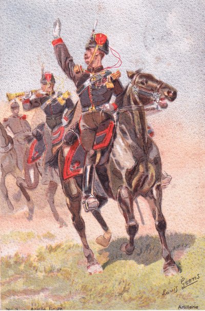 Artillerie, Pohlednice, 20. léta 20. století od Louis Geens