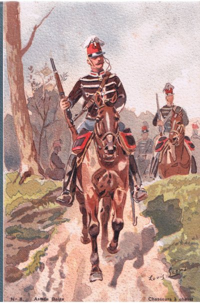 Lovci na koni, Pohlednice, 20. léta 20. století od Louis Geens