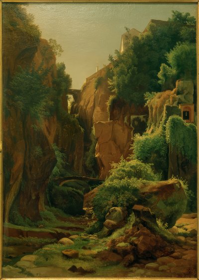 L. Gurlitt, skalní soutěska u Sorrenta od Louis Gurlitt