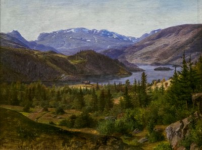 Pohled na fjord Slidre od Louis Gurlitt