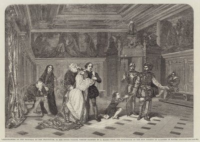 Předsíň Tribunálu inkvizice, v Dóžecím paláci, Benátky od Louis Haghe