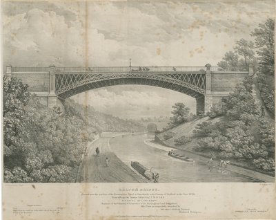 Calton Bridge: zinková litografie, nd [1826] od Louis Haghe