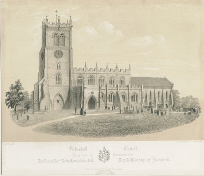 Eccleshall Church: litografie, nd [c 1840] (tisk) od Louis Haghe