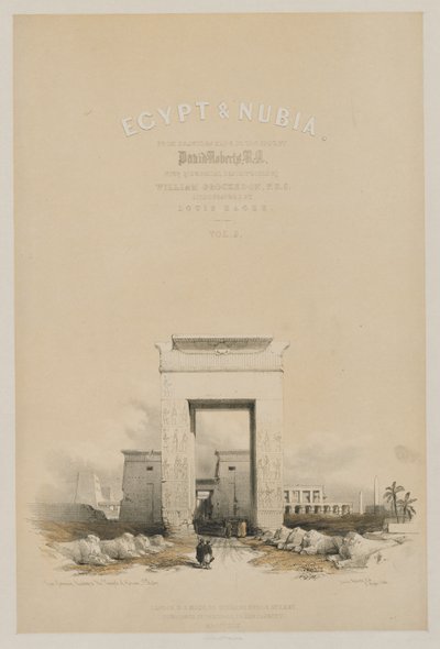 Egypt a Núbie: Frontispiece Volume V, 1849. od Louis Haghe