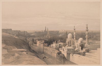 Egypt a Núbie: Svazek III – č. 26, Káhira, Pohled na západ, 1838. od Louis Haghe