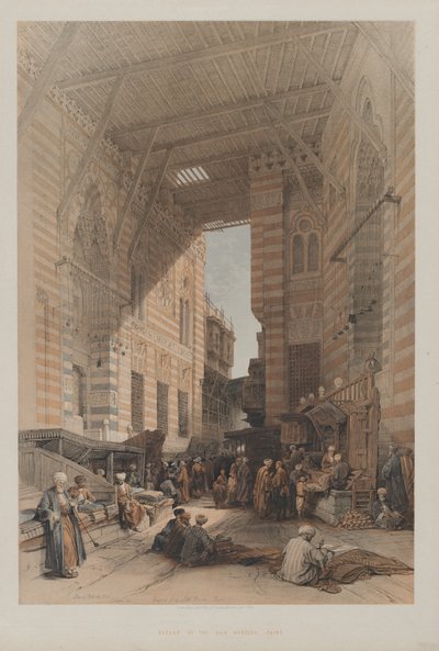 Egypt and Nubia, Volume III: Bazaar of the Silk Mercers, Káhira od Louis Haghe
