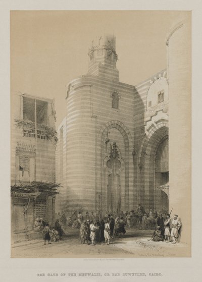 Egypt a Núbie, svazek III: Brána Metwaleyů, Káhira, 1848. od Louis Haghe