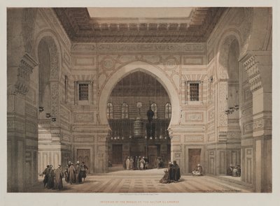 Egypt a Núbie, svazek III: Interiér mešity sultána El Ghoree od Louis Haghe