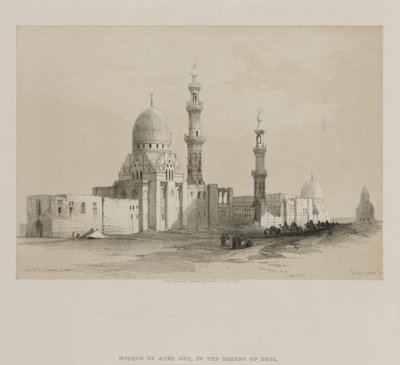 Egypt a Núbie, svazek III: Hrobky chalífů-Káhira. Mešita Ayed Be[y], 1849. od Louis Haghe