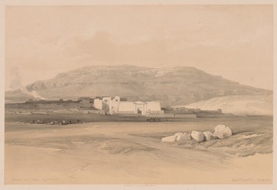 Egypt a Núbie: svazek II – č. 20, Medinet Abou, Théby od Louis Haghe