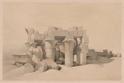 Egypt a Núbie: svazek II – č. 42, Ruiny Kom Ombo, 1838. od Louis Haghe