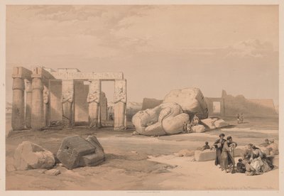 Egypt a Núbie: svazek II – č. 4, Fragmenty velkých kolosů, v Memnoniu, 1838. od Louis Haghe