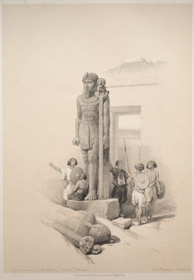 Egypt a Núbie: svazek II – č. 7, Kolosy ve Wady Saboua od Louis Haghe