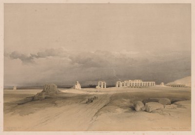Egypt a Núbie: Svazek II – č. 8, Ruiny Memnonia, Théby, 1838. od Louis Haghe