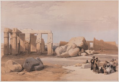 Egypt a Núbie, svazek II: Fragmenty velkých kolosů v Memnoniu, Théby od Louis Haghe