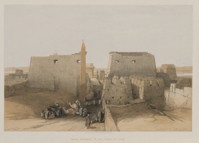Egypt a Núbie, svazek II: Velký vchod do chrámu v Luxoru, 1848. od Louis Haghe