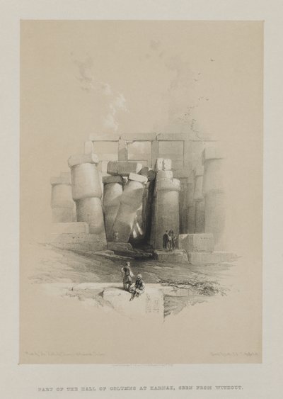 Egypt a Núbie, svazek II: Část Síně sloupů v Karnaku, Théby od Louis Haghe