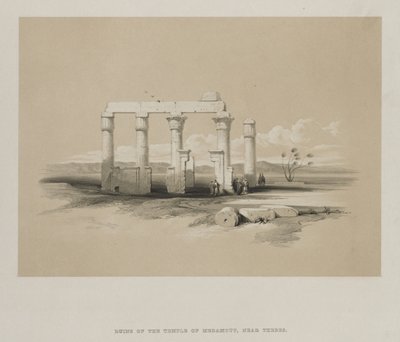 Egypt a Núbie, svazek II: Ruiny chrámu Madamoud, v Thébách, 1847. od Louis Haghe