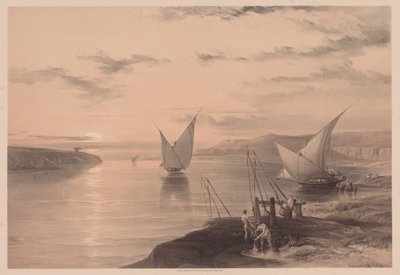 Egypt a Núbie: svazek I - č. 12, Hadjar Silsilis od Louis Haghe