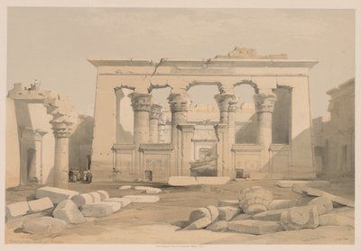 Egypt a Núbie: svazek I – č. 28, Portikus chrámu Kalabshi od Louis Haghe