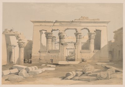 Egypt a Núbie: svazek I – č. 28, Portico of the Temple of Kalabshi, 1838. od Louis Haghe