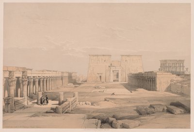 Egypt a Núbie: svazek I – č. 42, Velký přístup k chrámu Philae, Núbie od Louis Haghe