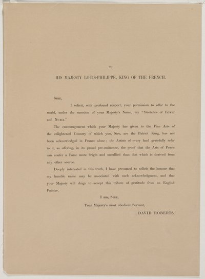 Egypt a Núbie, svazek I: Dedication Page, 1846. od Louis Haghe
