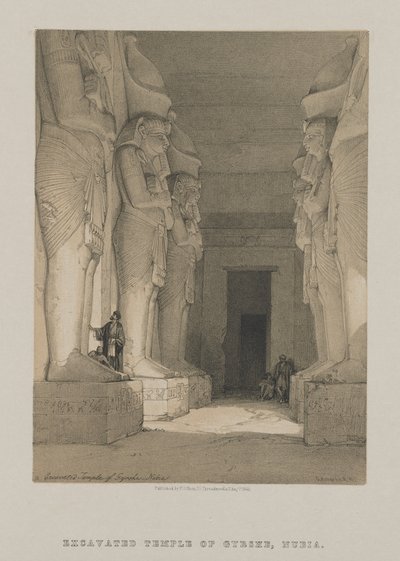Egypt a Núbie, svazek I: Vykopaný chrám Gyrshe, Núbie od Louis Haghe