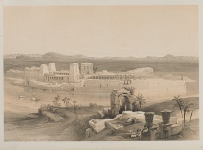 Egypt a Núbie, svazek I: Celkový pohled na ostrov Philae, Núbie od Louis Haghe