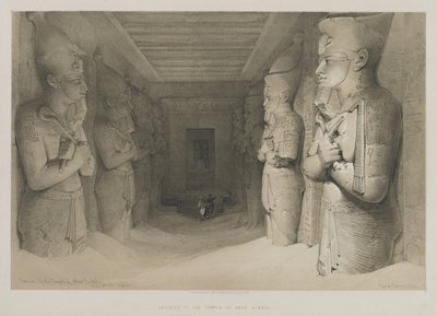 Egypt a Núbie, svazek I: Interiér chrámu Aboo-Simbel, 1846. od Louis Haghe