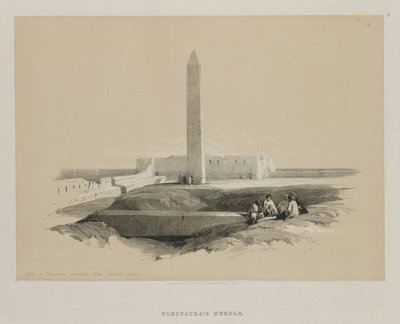Egypt a Núbie, svazek I: Obelisk v Alexandrii, běžně nazývaný Kleopatřina jehla, 1846. od Louis Haghe