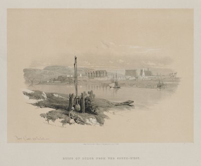 Egypt a Núbie, svazek I: Ruiny Luxoru z jihozápadu, 1846. od Louis Haghe