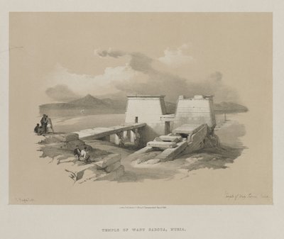 Egypt and Nubia, Volume I: Temple of Wady Saboua, Nubia od Louis Haghe