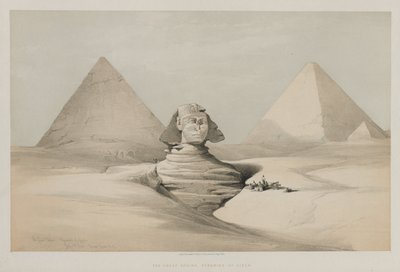 Egypt a Núbie, svazek I: Velká sfinga, pyramidy Gezeeh od Louis Haghe