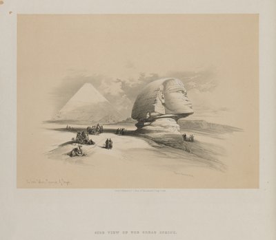 Egypt a Núbie, svazek I: Velká sfinga, pyramidy Gezeeh, 1846. od Louis Haghe