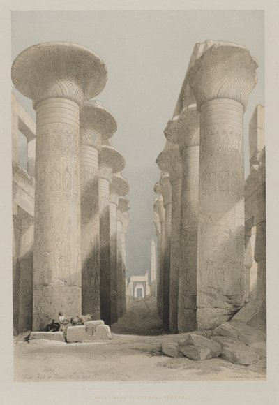 Egypt a Núbie, svazek I: Théby, Velká síň v Karnacu od Louis Haghe