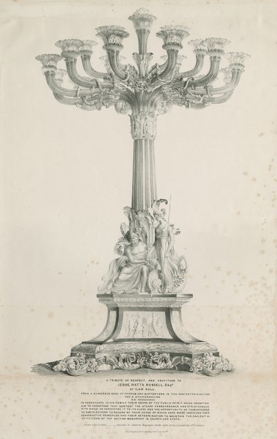 Liam Hall - Chandelebra: Litografie, 1832 od Louis Haghe