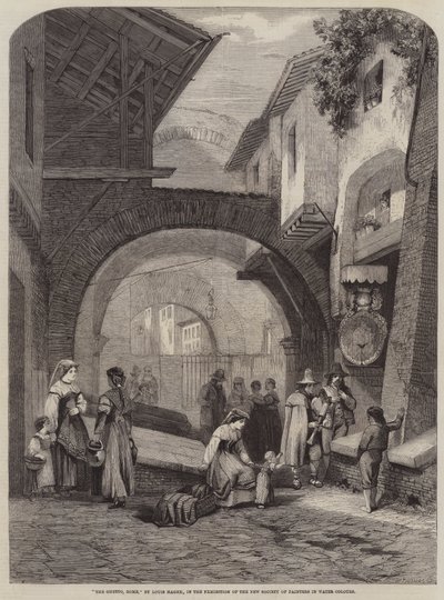 Ghetto, Řím od Louis Haghe