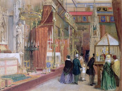 Středověký dvůr Velké výstavy z roku 1851 od Louis Haghe